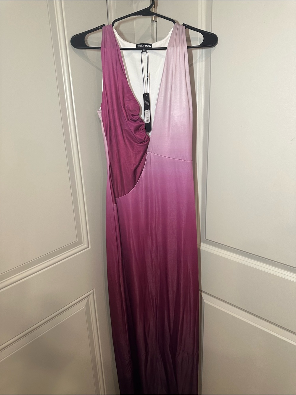Fashion Nova Pink to Mauve Ombré Sleeveless Maxi Dress